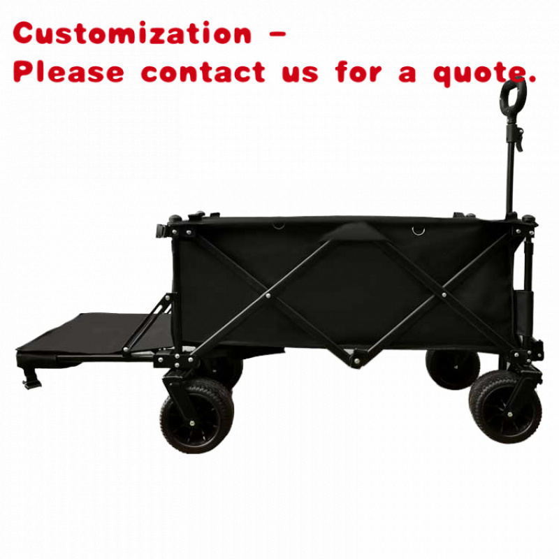 Outdoor Camping Vehicle Wagon - รถเข็นพับได้สแตนเลสแบบพกพา ใช้งานได้จริง เหมาะสำหรับตั้งแผงขายของ กิจกรรมกลางแจ้ง ตั้งแคมป์ รถเข็นปิกนิก