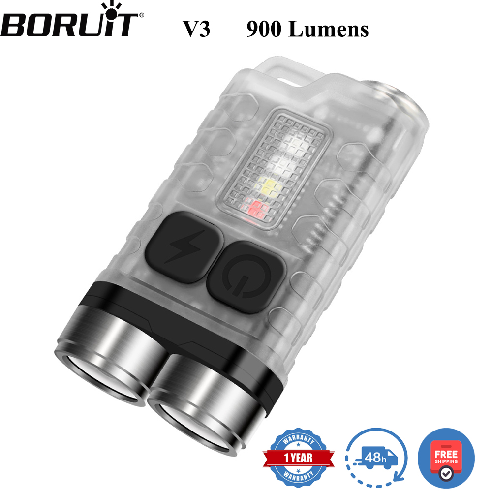Outdoor Camping Lantern - BORUiT V3 พวงกุญแจ LED แบบพกพา 900LM