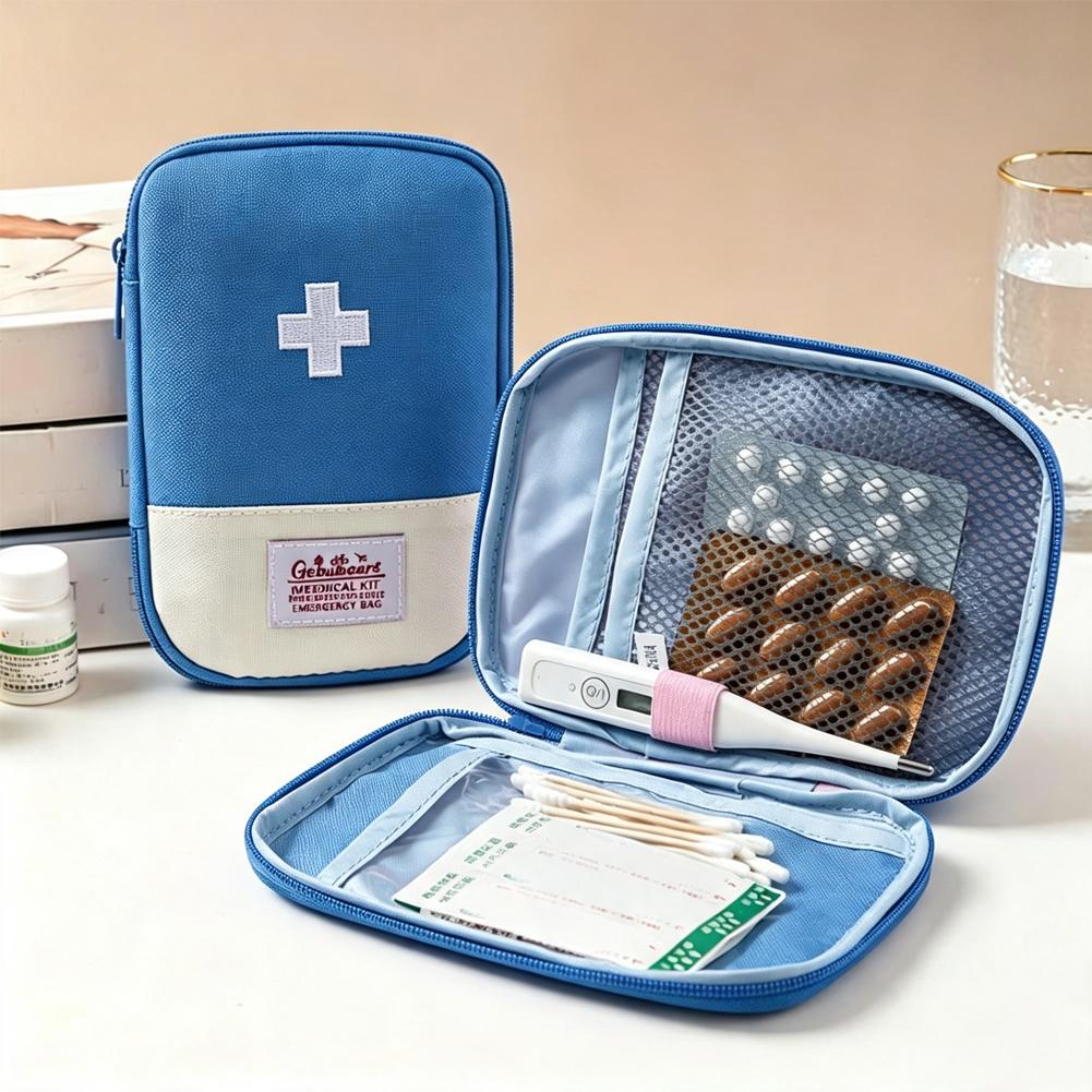 Outdoor Camping Kit - กระเป๋าชุดปฐมพยาบาลแบบพกพาความจุขนาดใหญ่ อุปกรณ์จัดเก็บอุปกรณ์การแพทย์ฉุกเฉินสำหรับบ้าน รถยนต์ การเดินทาง แคมป์ปิ้ง และการเอาตัวรอดกลางแจ้ง