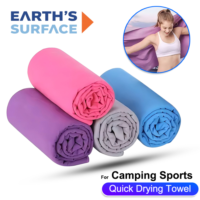 Camp Towel Microfiber - ผ้าขนหนูกีฬาแห้งเร็ว 40X80 ซม. 50X120 ซม. ไมโครไฟเบอร์วิ่งโยคะยิมฟิตเนสบาสเกตบอลกลางแจ้งตั้งแคมป์เดินป่าชายหาด