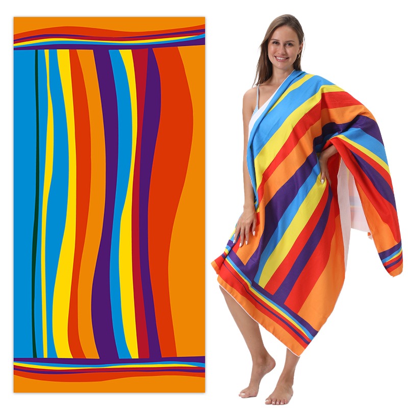 Camp Towel Microfiber - ผ้าขนหนูชายหาดไมโครไฟเบอร์แห้งเร็ว พกพาสะดวก นุ่ม ซึมซับน้ำได้ดี เหมาะสำหรับว่ายน้ำ ตั้งแคมป์