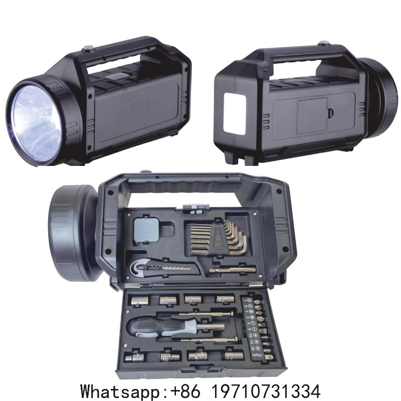 Outdoor Camping Kit - ชุดโคมไฟและเครื่องมือสำหรับตั้งแคมป์ 2-in-1 – ไฟฉาย LED กำลังสูง