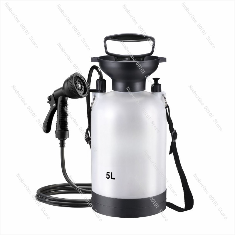 Outdoor Camping Kit - ฝักบัวพกพาขนาด 5 ลิตร สำหรับตั้งแคมป์กลางแจ้ง ชุดอุปกรณ์ล้างตัวสำหรับเล่นเซิร์ฟ ปั๊มฝักบัวชายหาด