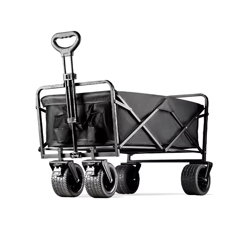 Outdoor Camping Vehicle Wagon - รถเข็นพับได้เหล็กพกพา น้ำหนักเบา 150 ลิตร สำหรับใช้งานกลางแจ้ง ปิกนิก