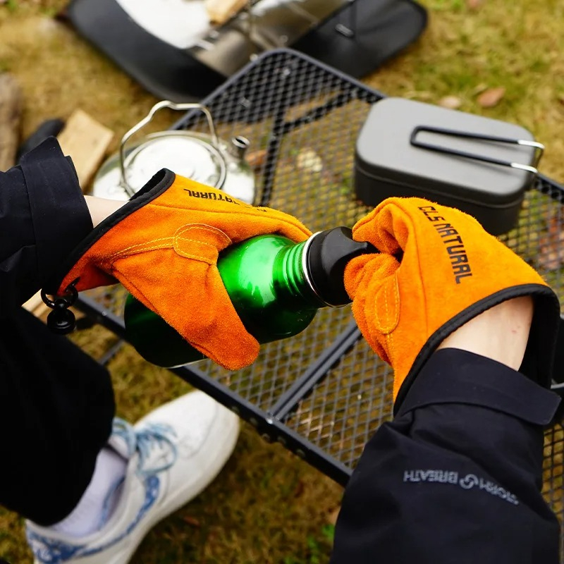 ถุงมือบาร์บีคิวทนความร้อน หนัง - Outdoor Camping Bbq บทวิจารณ์และราคา