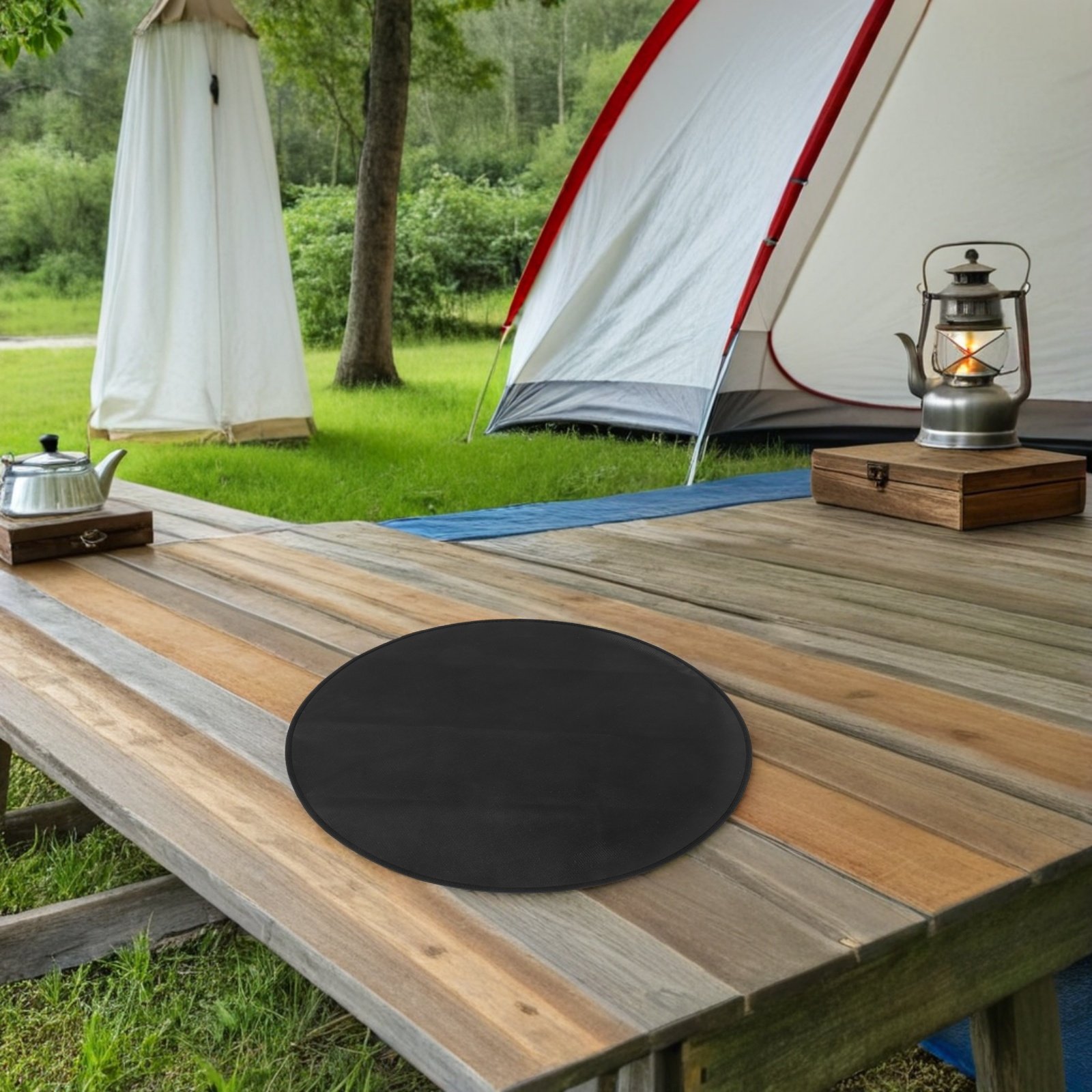 แผ่นรองกันไฟทนความร้อนทรงกลมสำ - Outdoor Camping Bbq บทวิจารณ์และราคา