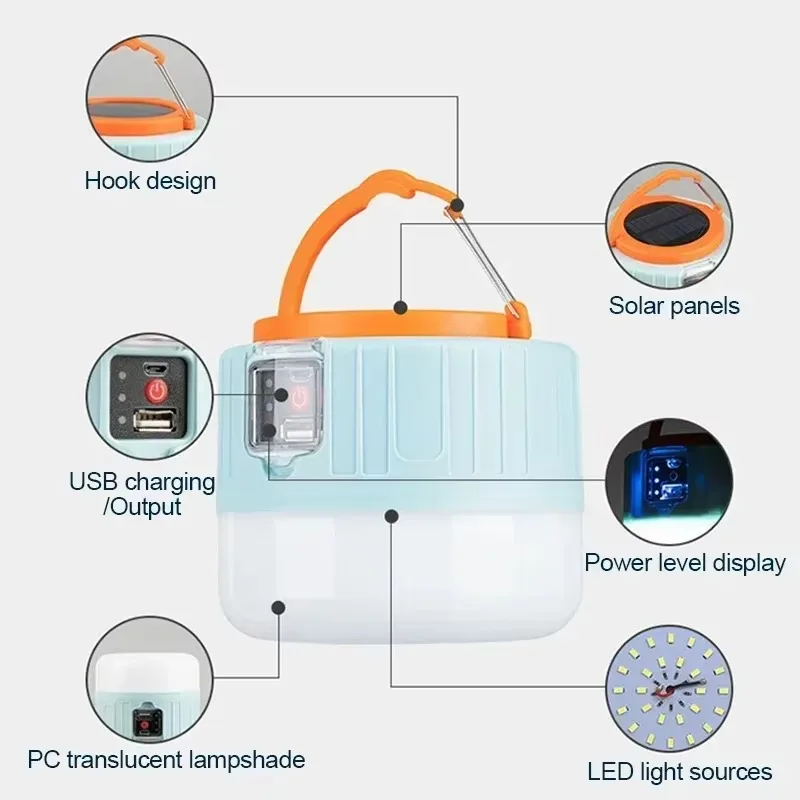 โคมไฟตั้งแคมป์พลังงานแสงอาทิตย - Outdoor Camping Lantern บทวิจารณ์และราคา
