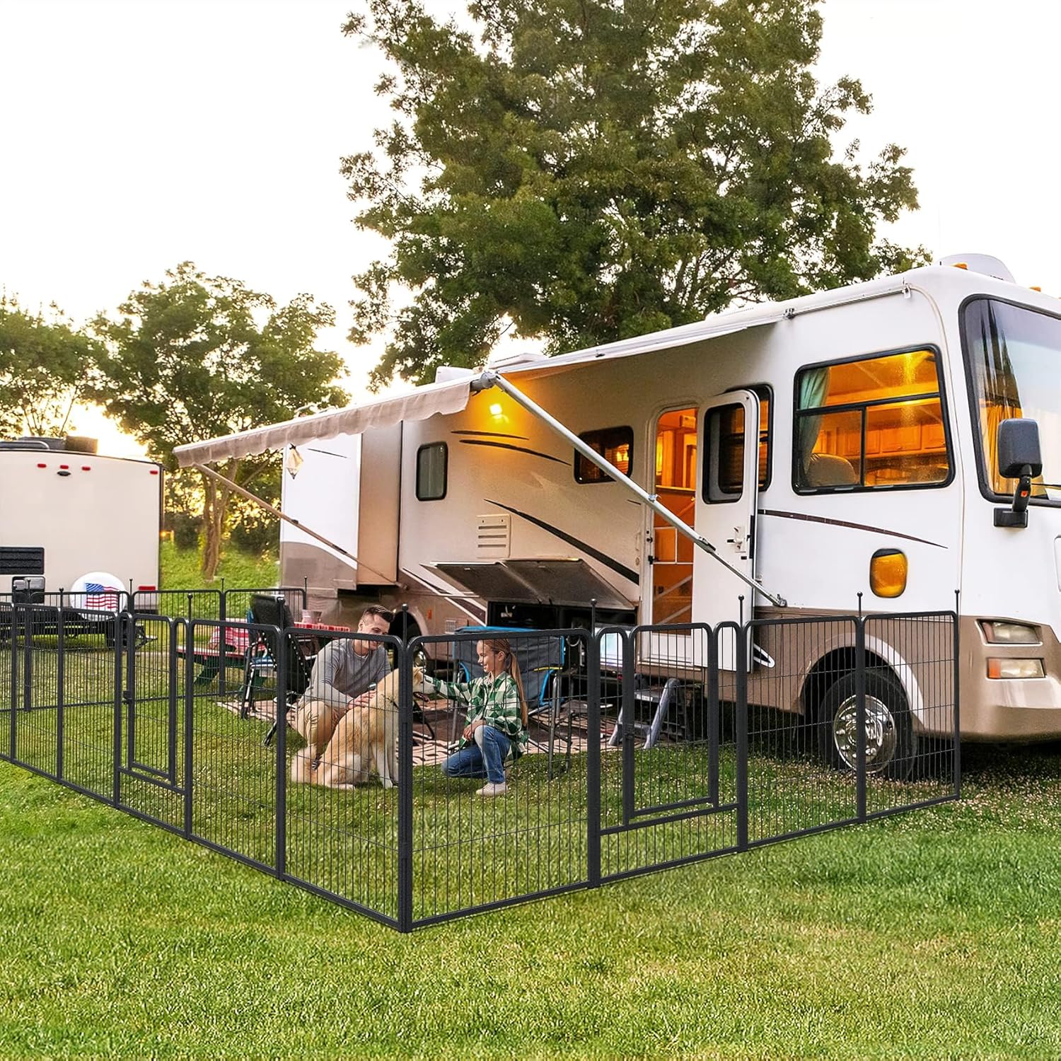 คอกสุนัข 16 แผง สูง 32 นิ้ว สำ - Outdoor Camping Dog Fence บทวิจารณ์และราคา