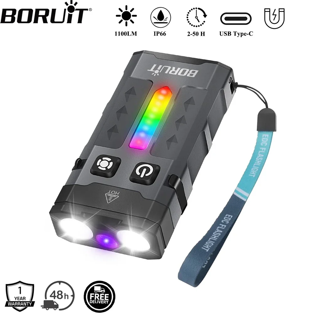 ไฟฉายพวงกุญแจ BORUiT EV20 1100 - Outdoor Camping Lantern บทวิจารณ์และราคา