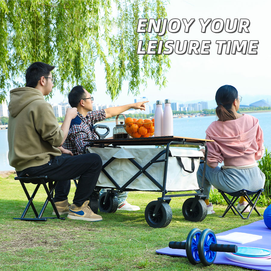 รถเข็นพับได้ขนาดใหญ่ รับน้ำหนั - Outdoor Camping Van บทวิจารณ์และราคา