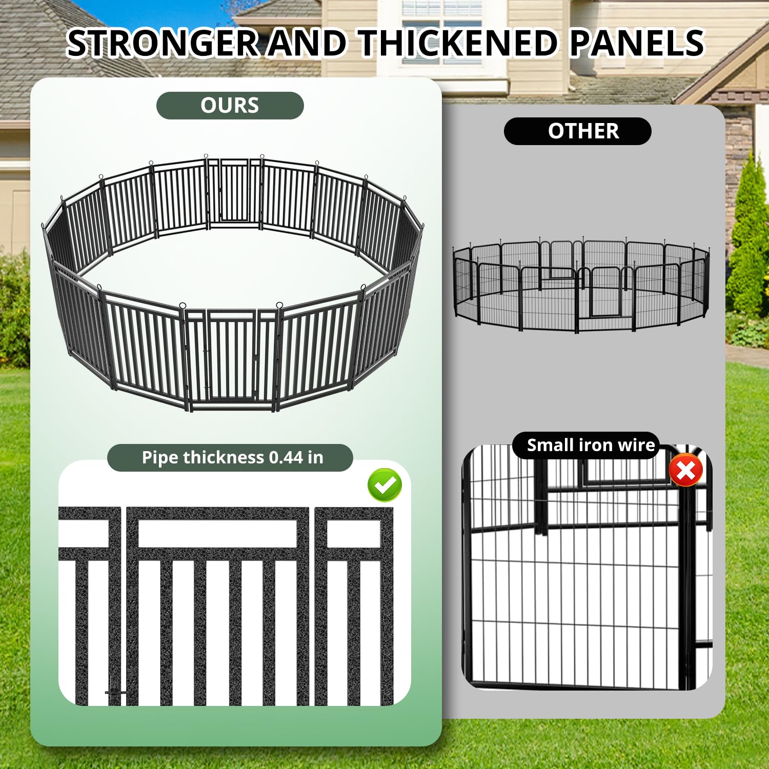 รั้วสุนัขกลางแจ้งแบบหนา ความสู - Outdoor Camping Dog Fence บทวิจารณ์และราคา