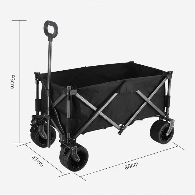 รถเข็นพับได้แบบพกพา ขนาด 160 ล - Outdoor Camping Vehicle Wagon บทวิจารณ์และราคา