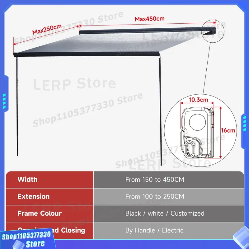 W5500 ผ้าใบกันแดด RV แบบควบคุม - Outdoor Camping Vehicle Wagon บทวิจารณ์และราคา