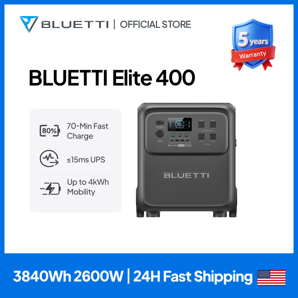 BLUETTI Elite 400 2600W 3840Wh - Outdoor Camping Van บทวิจารณ์และราคา