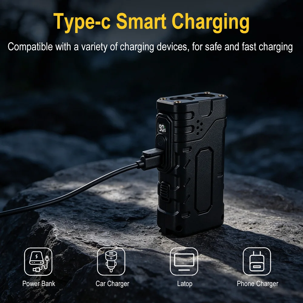 BORUIiT ไฟฉาย LED แบบหมุนมือ E - Outdoor Camping Lantern บทวิจารณ์และราคา