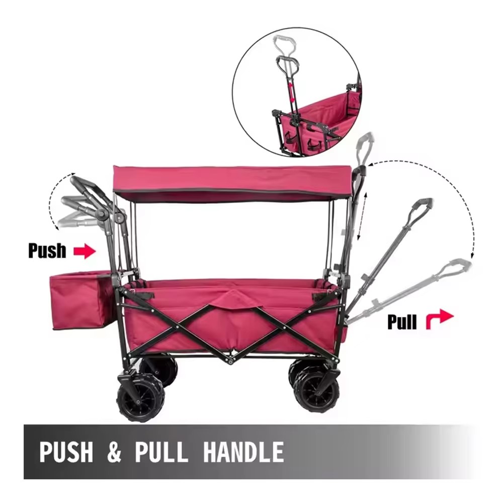 รถเข็นพับได้ขนาดใหญ่สำหรับแคมป - Outdoor Camping Vehicle Wagon บทวิจารณ์และราคา