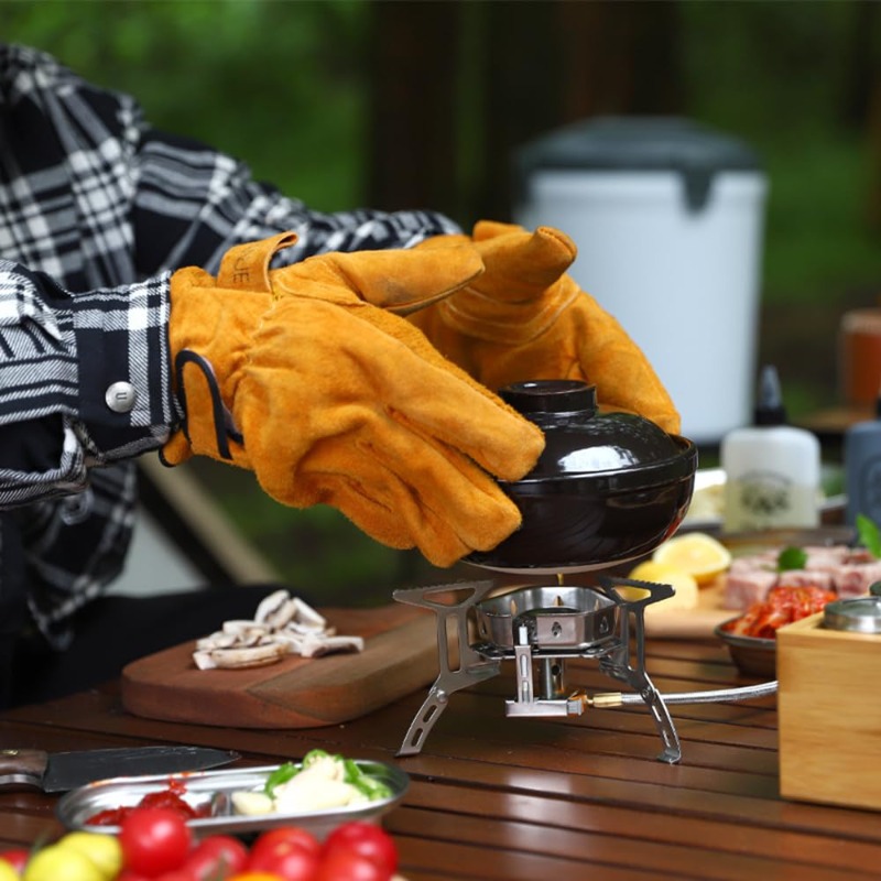 ถุงมือกันความร้อนสำหรับบาร์บีค - Outdoor Camping Bbq บทวิจารณ์และราคา
