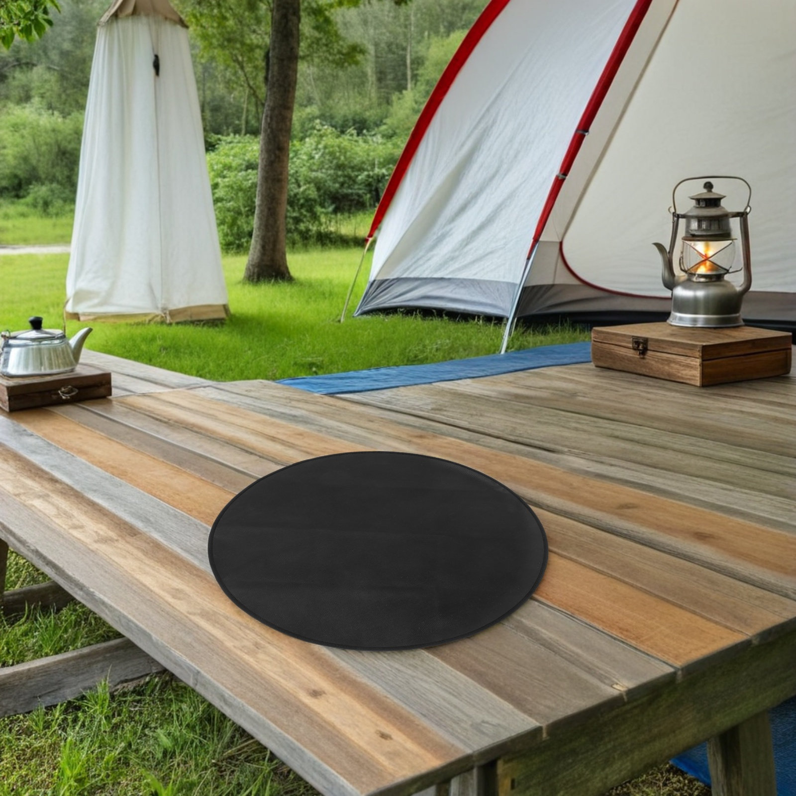 แผ่นรองเตาย่างกันไฟทรงกลม ทนคว - Outdoor Camping Bbq บทวิจารณ์และราคา