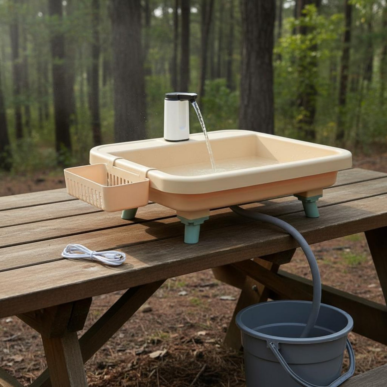 สถานีล้างมือแบบพกพา ฟังก์ชั่นป - Outdoor In Camping บทวิจารณ์และราคา
