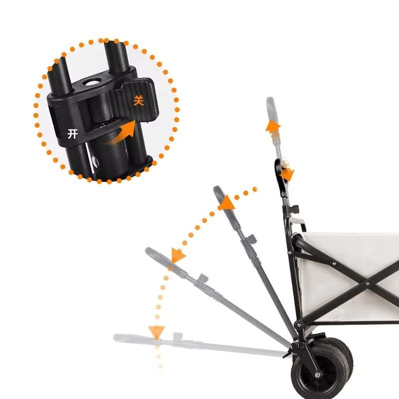 รถเข็นพับได้เหล็กพกพา น้ำหนักเ - Outdoor Camping Vehicle Wagon บทวิจารณ์และราคา