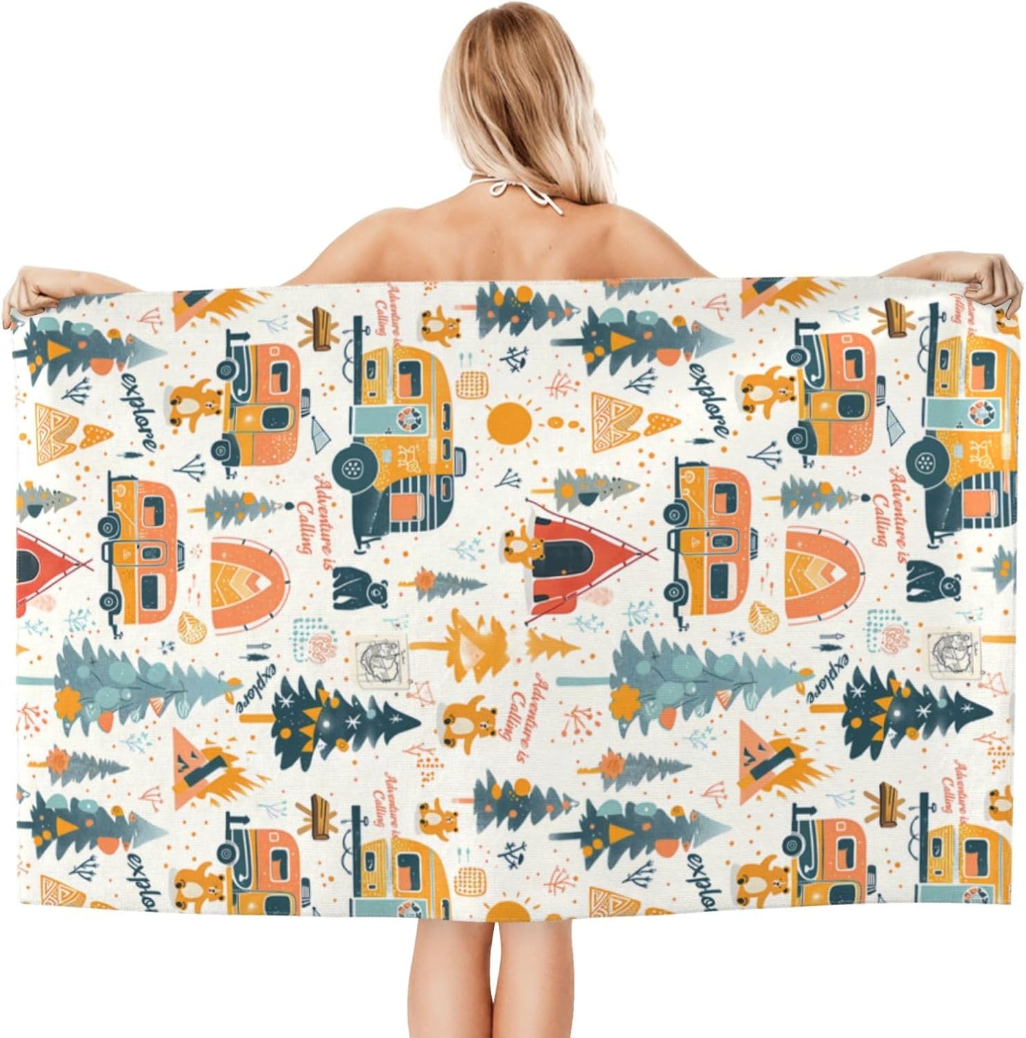 ผ้าเช็ดตัวชายหาดไมโครไฟเบอร์สำ - Camp Towel Microfiber บทวิจารณ์และราคา