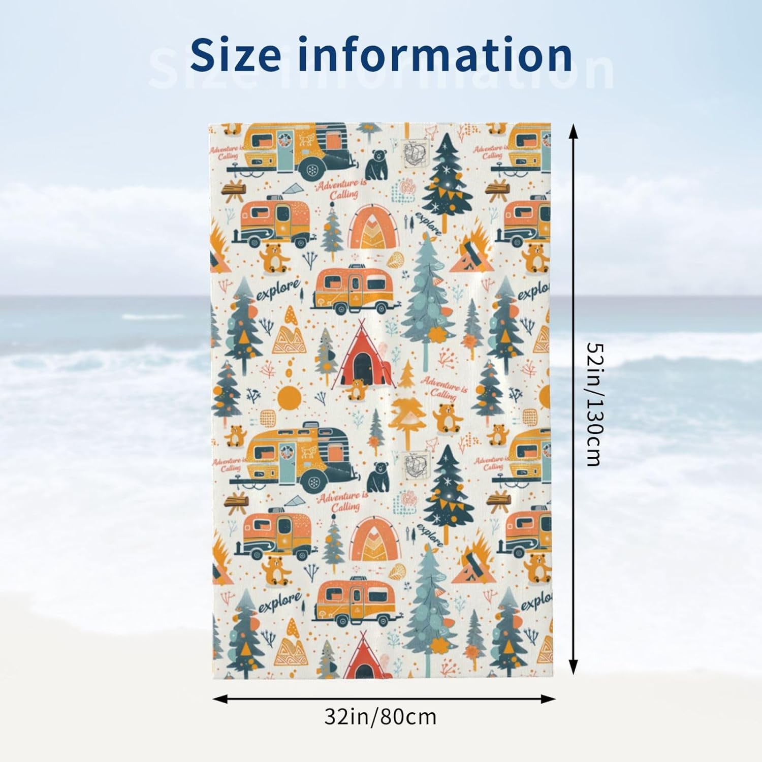 ผ้าเช็ดตัวชายหาดไมโครไฟเบอร์สำ - Camp Towel Microfiber บทวิจารณ์และราคา