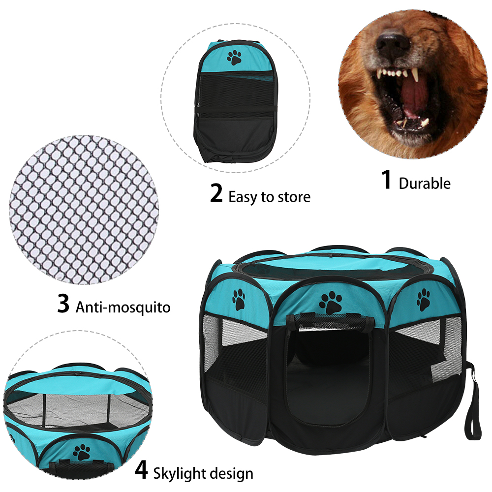 พับเต็นท์สัตว์เลี้ยงสุนัข Hous - Outdoor Camping Dog Fence บทวิจารณ์และราคา